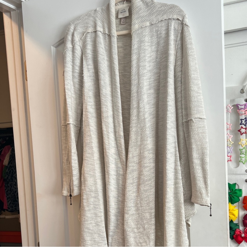 Knox Rose Soft Cream Open-Front Cardigan